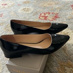 Franco Sarto black patent leather flats